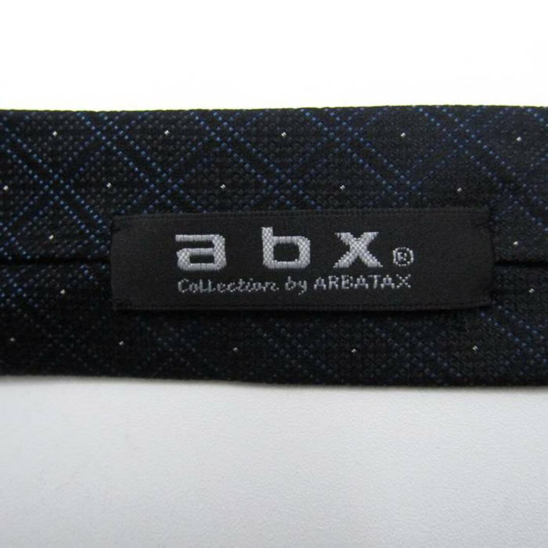 abx(エービーエックス)のエービーエックス ブランドネクタイ チェック柄 格子柄 ドット シルク メンズ ブラック abx メンズのファッション小物(ネクタイ)の商品写真