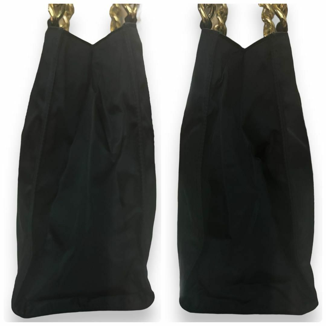 PRADA(プラダ)の極美品　PRADA　チェーンハンドル　ハンドバッグ　テスートナイロン　正規品 レディースのバッグ(ハンドバッグ)の商品写真