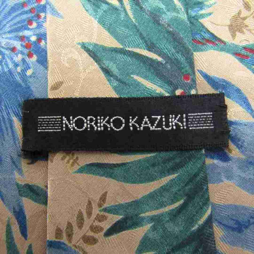 ノリコ カズキ ブランドネクタイ 総柄 花柄 リーフ柄 シルク メンズ ベージュ noriko kazuki メンズのファッション小物(ネクタイ)の商品写真