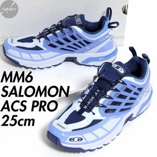 サロモン(SALOMON)の25cm 新品 MM6 メゾンマルジェラ SALOMON ACS PRO ブルー(スニーカー)