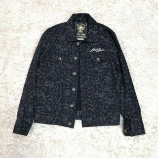 カールカナイ(Karl Kani)のKARLKANI  ジャケット　コットン　ロゴ　刺繍　レオパード柄　メンズ　S(ブルゾン)