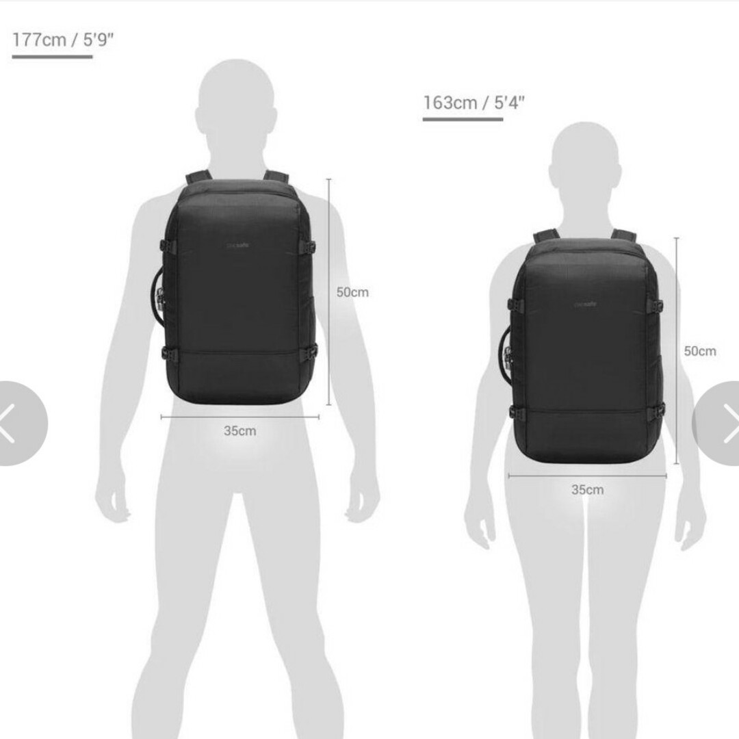 pacsafe(パックセーフ)のPACSAFE Vibe 40 大容量 バックパック&LS200クロスバック メンズのバッグ(バッグパック/リュック)の商品写真