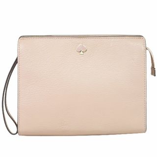 ケイトスペードニューヨーク(kate spade new york)の本物 ケイトスペード kate spade レザー クラッチバッグ セカンドバッグ ポーチ ピンク バッグ 中古(クラッチバッグ)