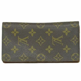 ルイヴィトン(LOUIS VUITTON)の本物 ルイヴィトン LOUIS VUITTON LV ポルト カルト クレディ モノグラム 札入れ 長財布 ブラウン M60825 ビトン 財布 ウォレット 中古(財布)