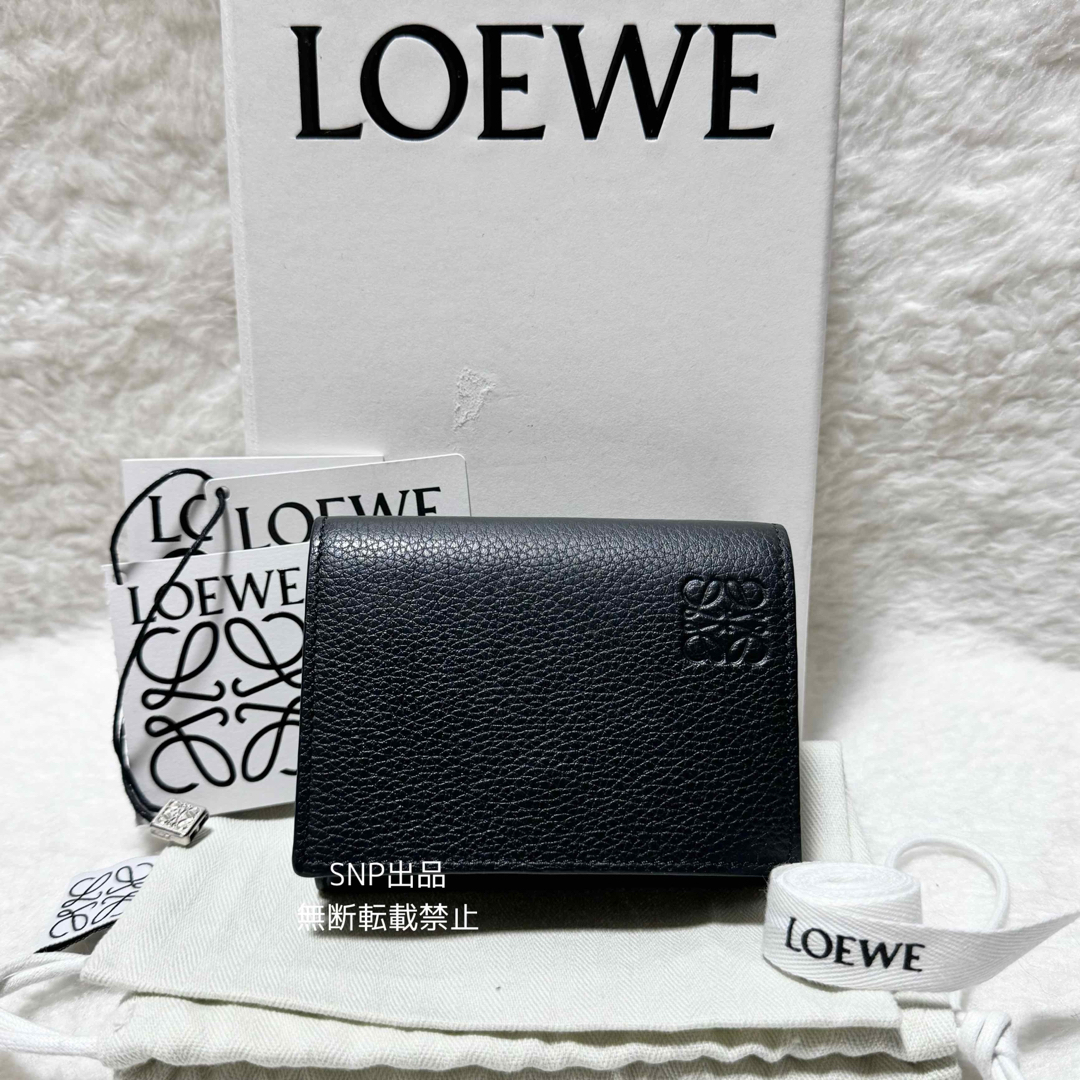 LOEWE(ロエベ)のロエベ 美品 ソフトグレイン カーフ トライフォールド ウォレット 三つ折り財布 メンズのファッション小物(折り財布)の商品写真