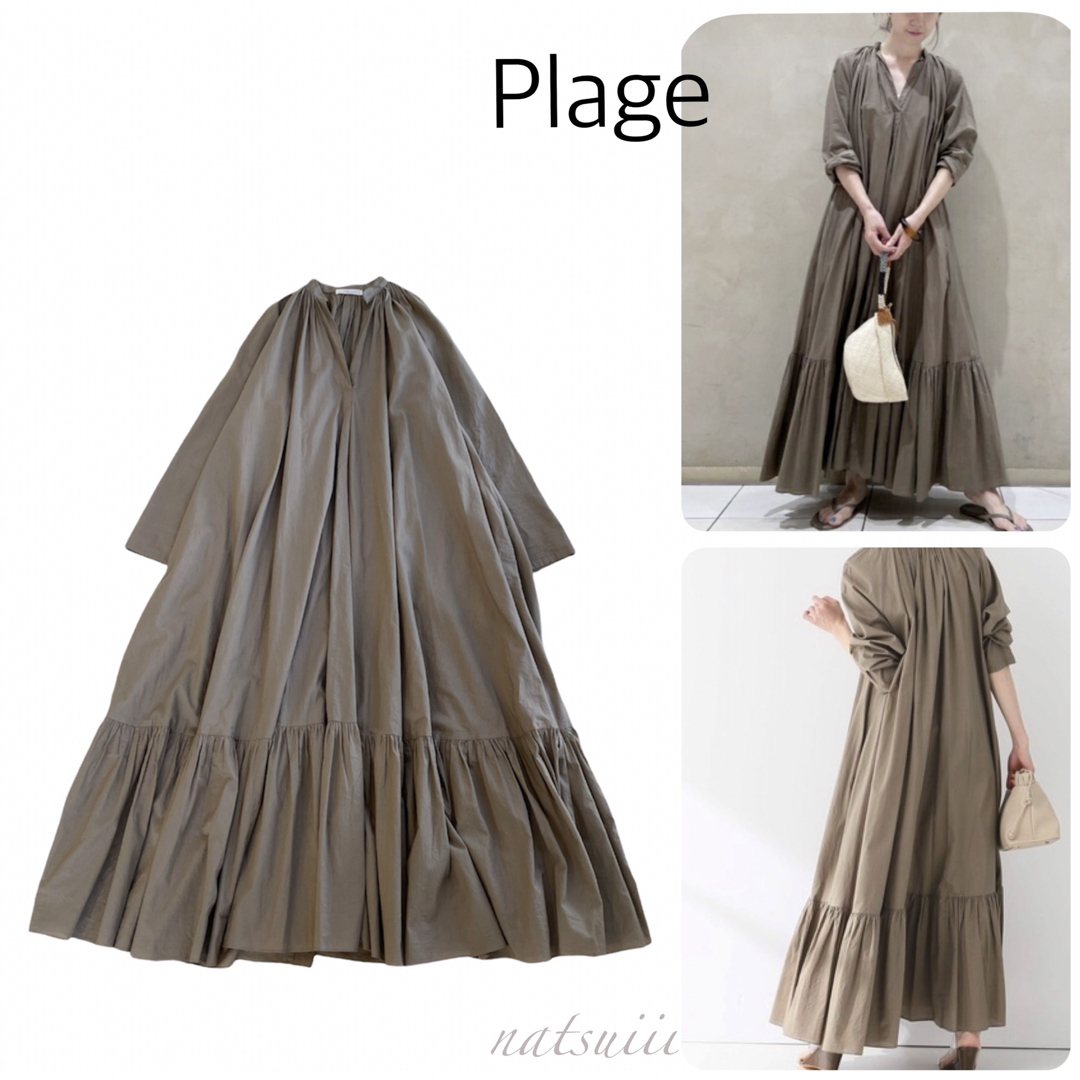 Plage(プラージュ)のPlage プラージュ . コットン ローン フレア ワンピース レディースのワンピース(ロングワンピース/マキシワンピース)の商品写真