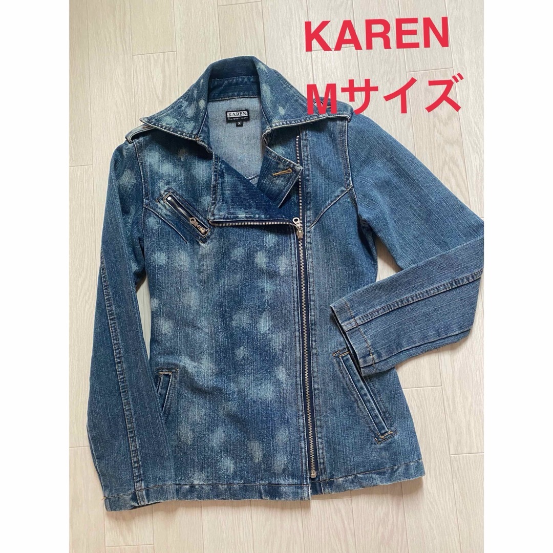 KAREN WALKER(カレンウォーカー)のKARENレディースデニムジャケットMサイズ レディースのジャケット/アウター(Gジャン/デニムジャケット)の商品写真