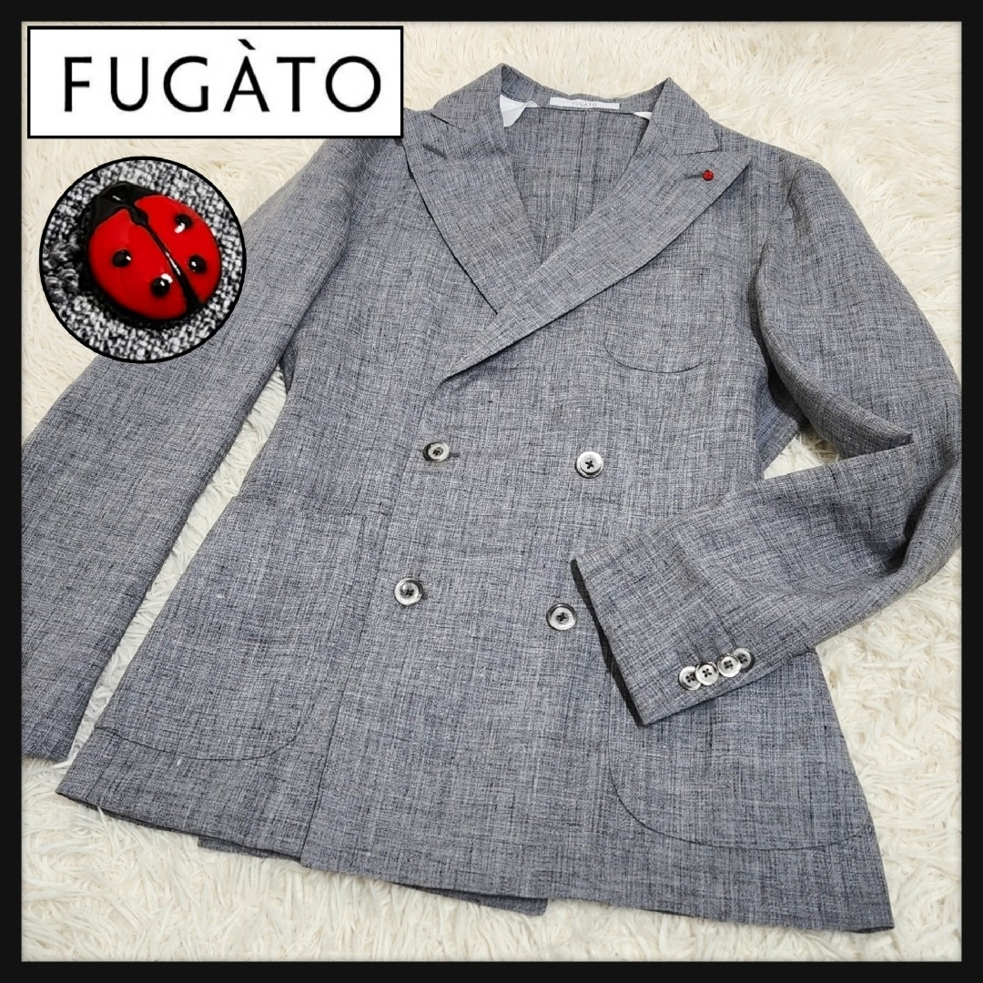 FUGATO(フガート)の【極美品】FUGATO イタリア製 てんとう虫 リネン ダブル  ジャケット メンズのジャケット/アウター(テーラードジャケット)の商品写真
