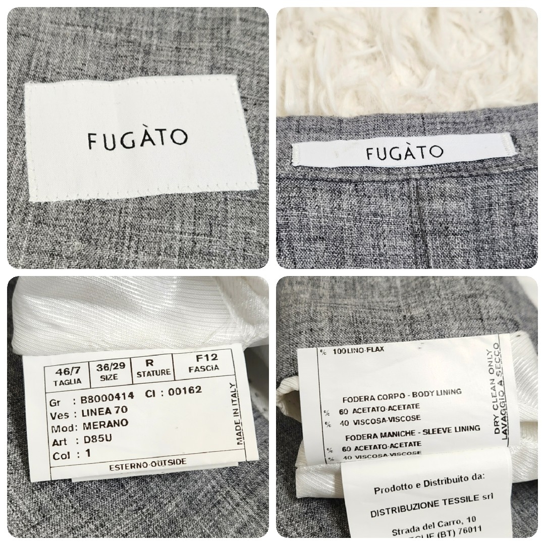 FUGATO(フガート)の【極美品】FUGATO イタリア製 てんとう虫 リネン ダブル  ジャケット メンズのジャケット/アウター(テーラードジャケット)の商品写真
