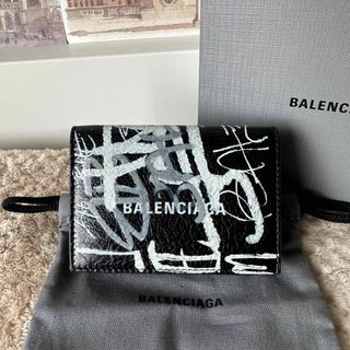 Balenciaga - 【BALENCIAGA】 CASH 　グラフィティ　ミニウォレット　3つ折り財布