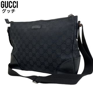 Gucci - ✨極美品　GUCCI ショルダーバッグ GGキャンバス ブラック　114273