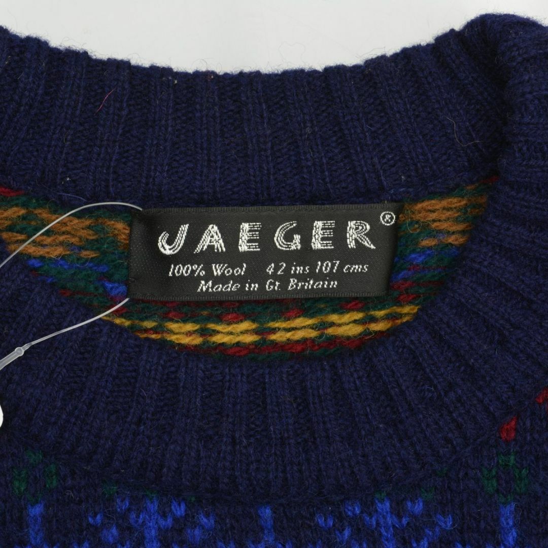 JAEGER(イエーガー)の【JAEGER】イギリス軍 ジャガード長袖ニットセーター メンズのトップス(ニット/セーター)の商品写真