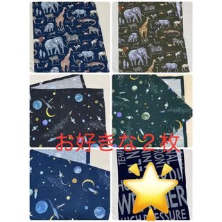 40×60ランチョンマット　小学校サイズ　男の子　動物　宇宙　かっこいい