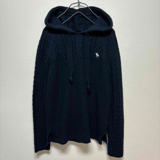 Abercrombie&Fitch - アバクロンビー&フィッチ セーター パーカー XS ネイビー 刺繍ロゴ 春 完売