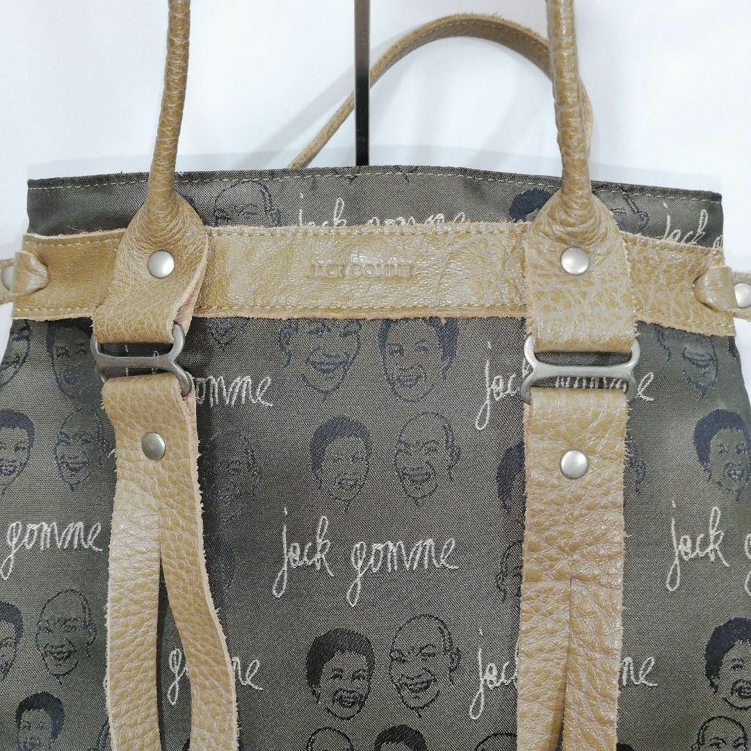 Jack Gomme(ジャックゴム)のJACK GOMME ジャックゴム　バッグ　フランス　フェイス柄　総柄　希少 レディースのバッグ(ハンドバッグ)の商品写真