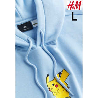 エイチアンドエム(H&M)の新品 H&M × ポケモン Pokemon ピカチュウ パーカー 裏起毛 L(パーカー)