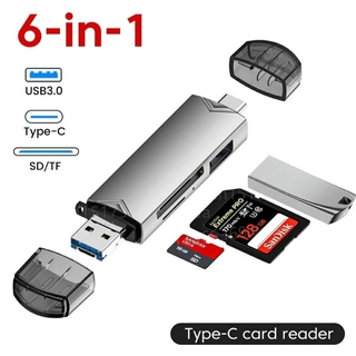 6-in-1 SDカードリーダー Type-C/USB/TF/SD 多機能