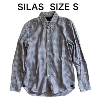 サイラス(SILAS)のSILAS サイラス 長袖シャツ ボタンダウン ギンガムチェック パープル紫 S(シャツ)