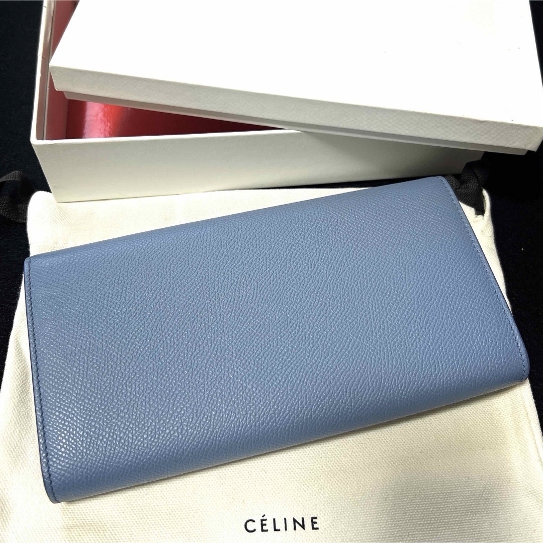 celine(セリーヌ)の美品✨ CELINEセリーヌ財布長財布トロッター107853APM ライトブルー レディースのファッション小物(財布)の商品写真