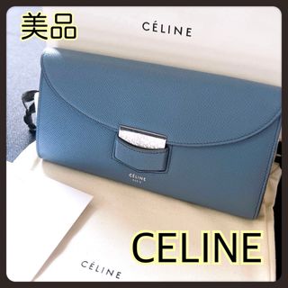 celine - 美品✨ CELINEセリーヌ財布長財布トロッター107853APM ライトブルー