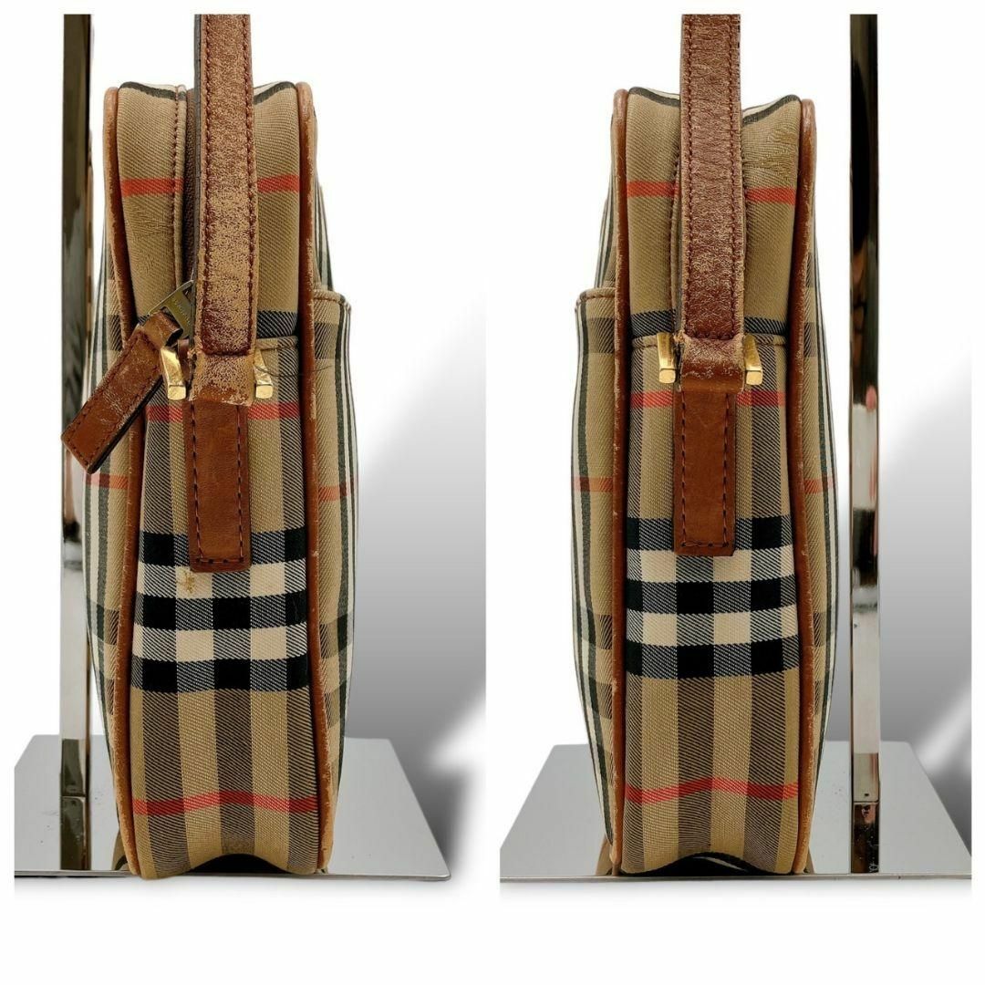 BURBERRY(バーバリー)のBurberry ショルダーバッグ カメラバッグ ノバチェック ホース ブラウン レディースのバッグ(ショルダーバッグ)の商品写真