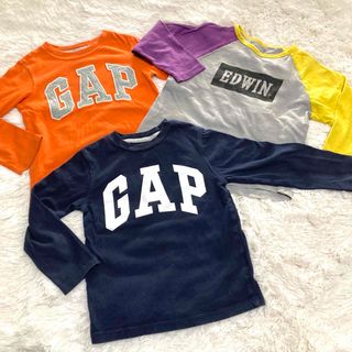 ギャップキッズ(GAP Kids)のデカロゴ　長袖Tシャツ　3点セット　まとめ売り　ＧAP エドウィン(Tシャツ/カットソー)