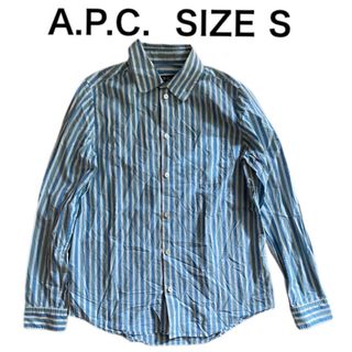 アーペーセー(A.P.C)のA.P.C. アーペーセー 長袖シャツ コットン ストライプ柄 ブルー 伊製生地(シャツ)