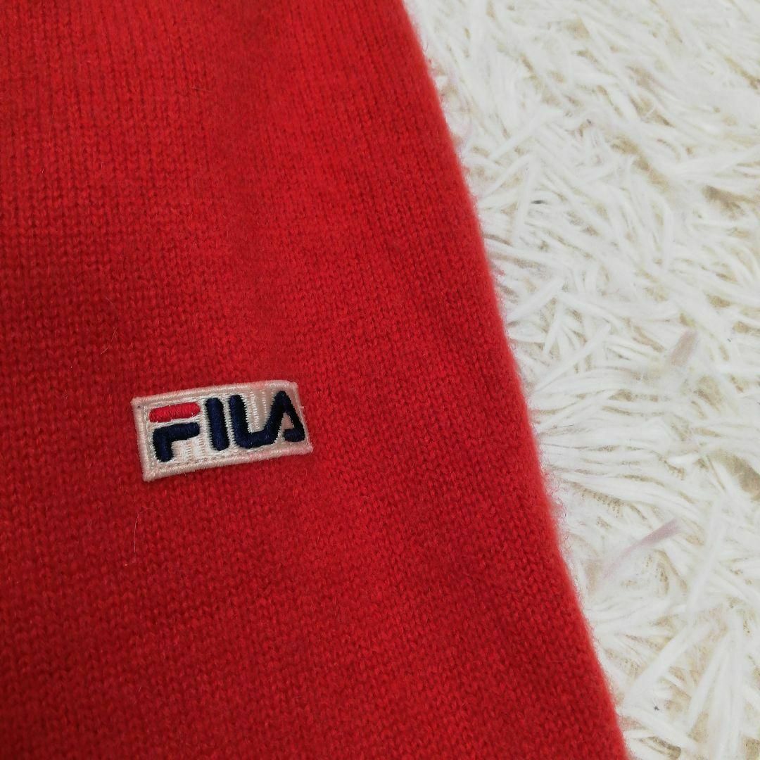 FILA(フィラ)のFILA  フィラ　カシミヤ100％　カシミア100％　ロゴ　ワッペン　刺繍　M レディースのトップス(ニット/セーター)の商品写真