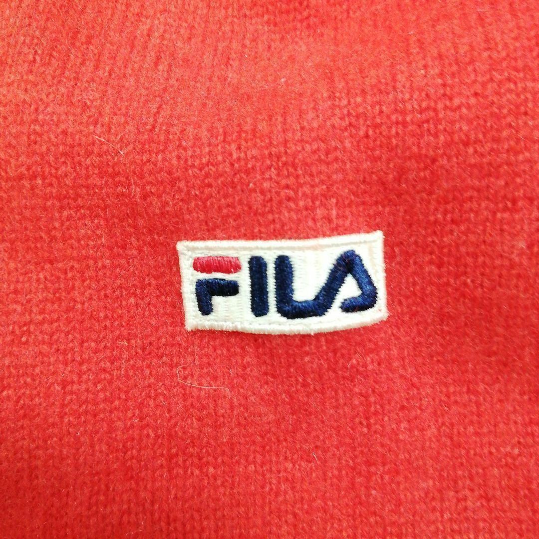 FILA(フィラ)のFILA  フィラ　カシミヤ100％　カシミア100％　ロゴ　ワッペン　刺繍　M レディースのトップス(ニット/セーター)の商品写真