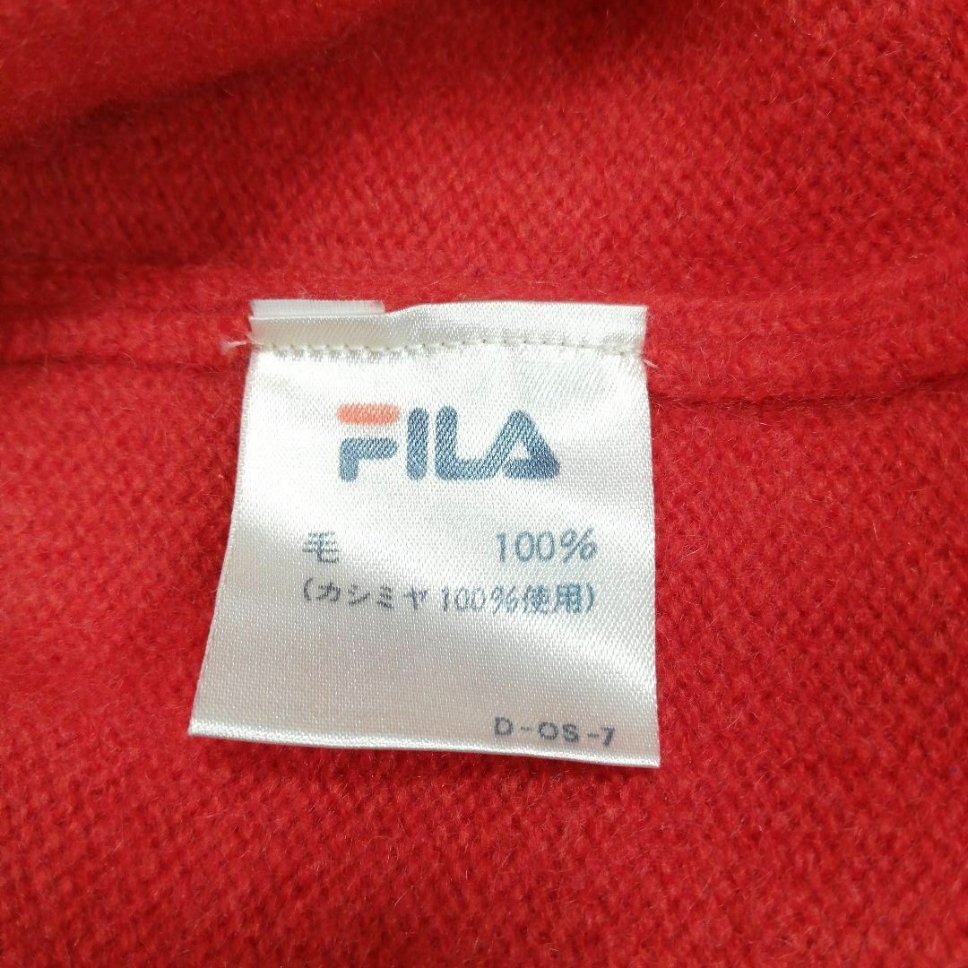 FILA(フィラ)のFILA  フィラ　カシミヤ100％　カシミア100％　ロゴ　ワッペン　刺繍　M レディースのトップス(ニット/セーター)の商品写真