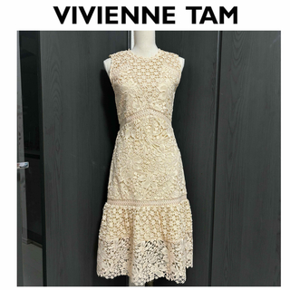 VIVIENNE TAM - 定価7.5万　美品　ヴィヴィアンタム　フラワーレース　ワンピース