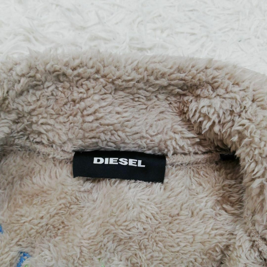 DIESEL(ディーゼル)のDIESEL  ディーゼル　ボア　フリース　ジャケット　ロゴ　刺繍　メンズ　XS メンズのジャケット/アウター(ブルゾン)の商品写真