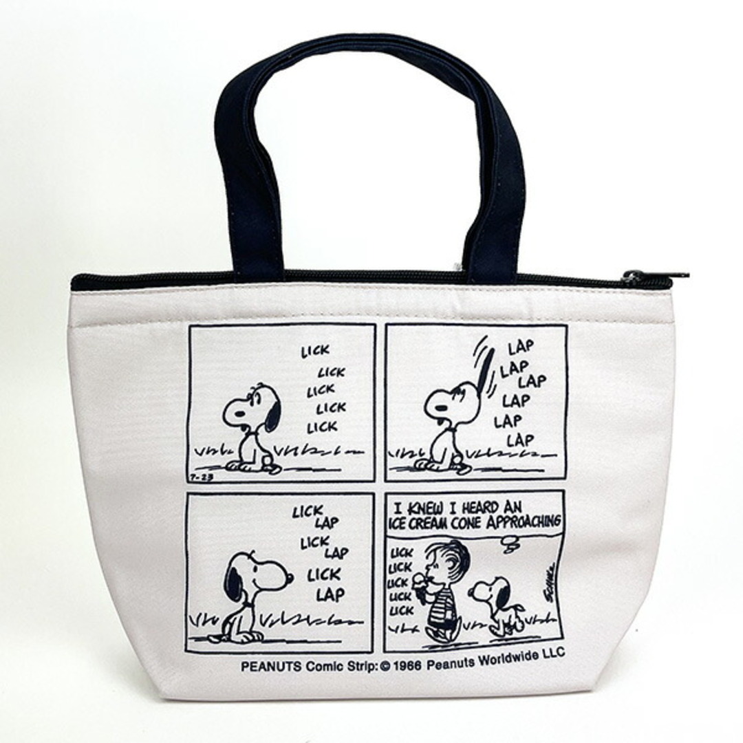 SNOOPY(スヌーピー)のスヌーピー 保冷保温ミニトート モカ バッグ エコバッグ ランチ お弁当 サマー レディースのバッグ(ショルダーバッグ)の商品写真