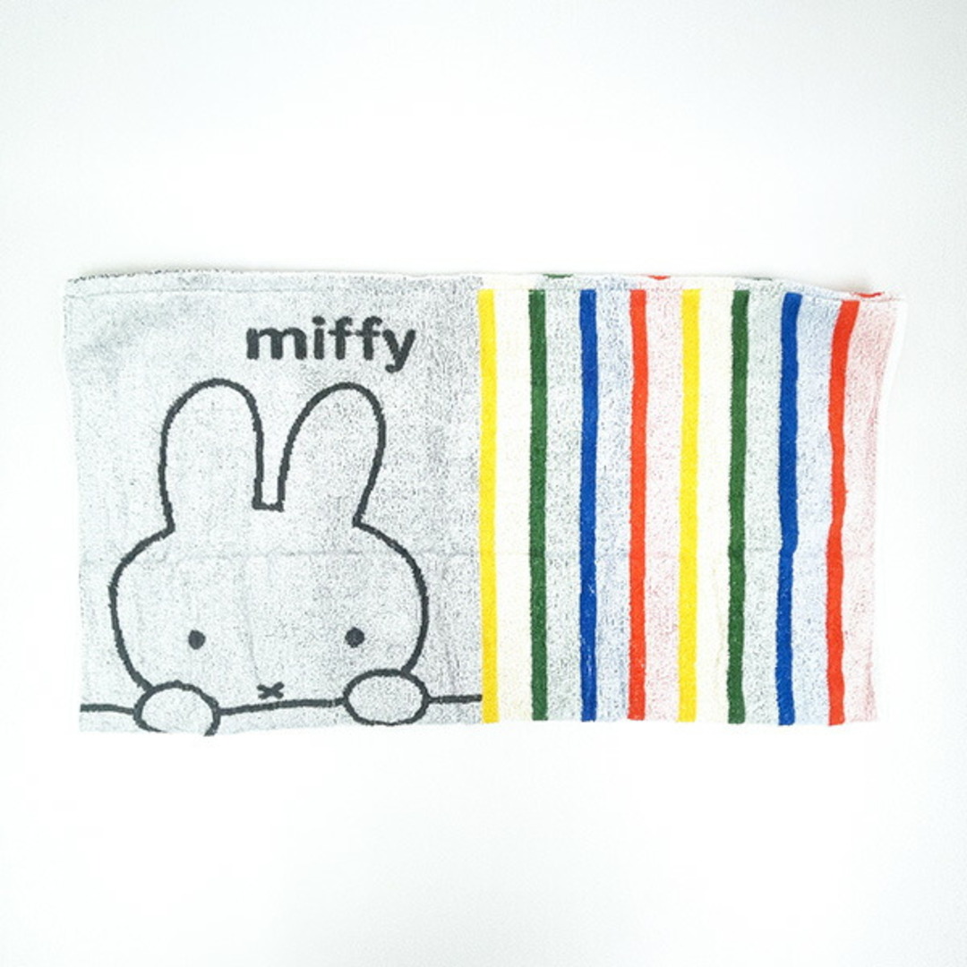 miffy(ミッフィー)のミッフィー miffy のびのびタオルピローケース ストライプ柄 枕カバー 西川 スポーツ/アウトドアのアウトドア(寝袋/寝具)の商品写真