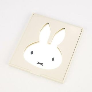 ミッフィー(miffy)のミッフィー miffy ダイカットミラー（ベージュ） 鏡(日用品/生活雑貨)