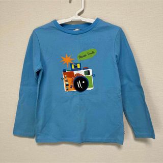 ポールスミスジュニア.カメラモチーフ長袖Tシャツ.120.水色