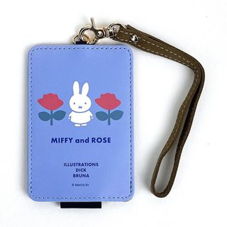 ミッフィー(miffy)のミッフィー  MIFFYandROSE ICカードケース ブルー 社員証　定期入れ(パスケース/IDカードホルダー)