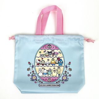 コジコジ×サンリオキャラクターズ ミニ巾着トートバッグ 小物入れ お弁当袋 Sanrio(ランチボックス巾着)