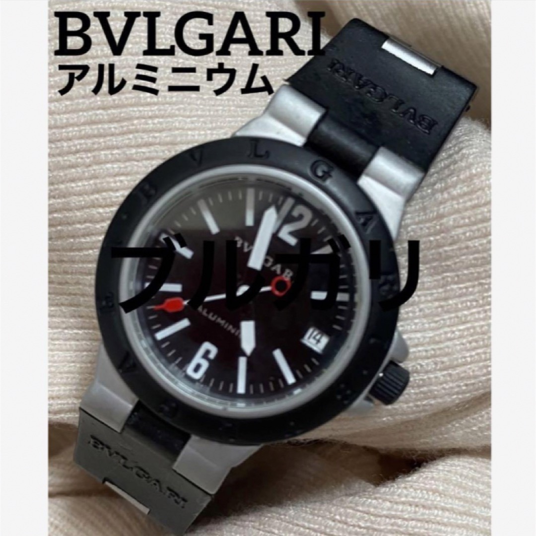 BVLGARI(ブルガリ)の【るきぽん様専用】ブルガリ 時計 黒 ブラック アルミニウム 男女兼用  メンズの時計(ラバーベルト)の商品写真