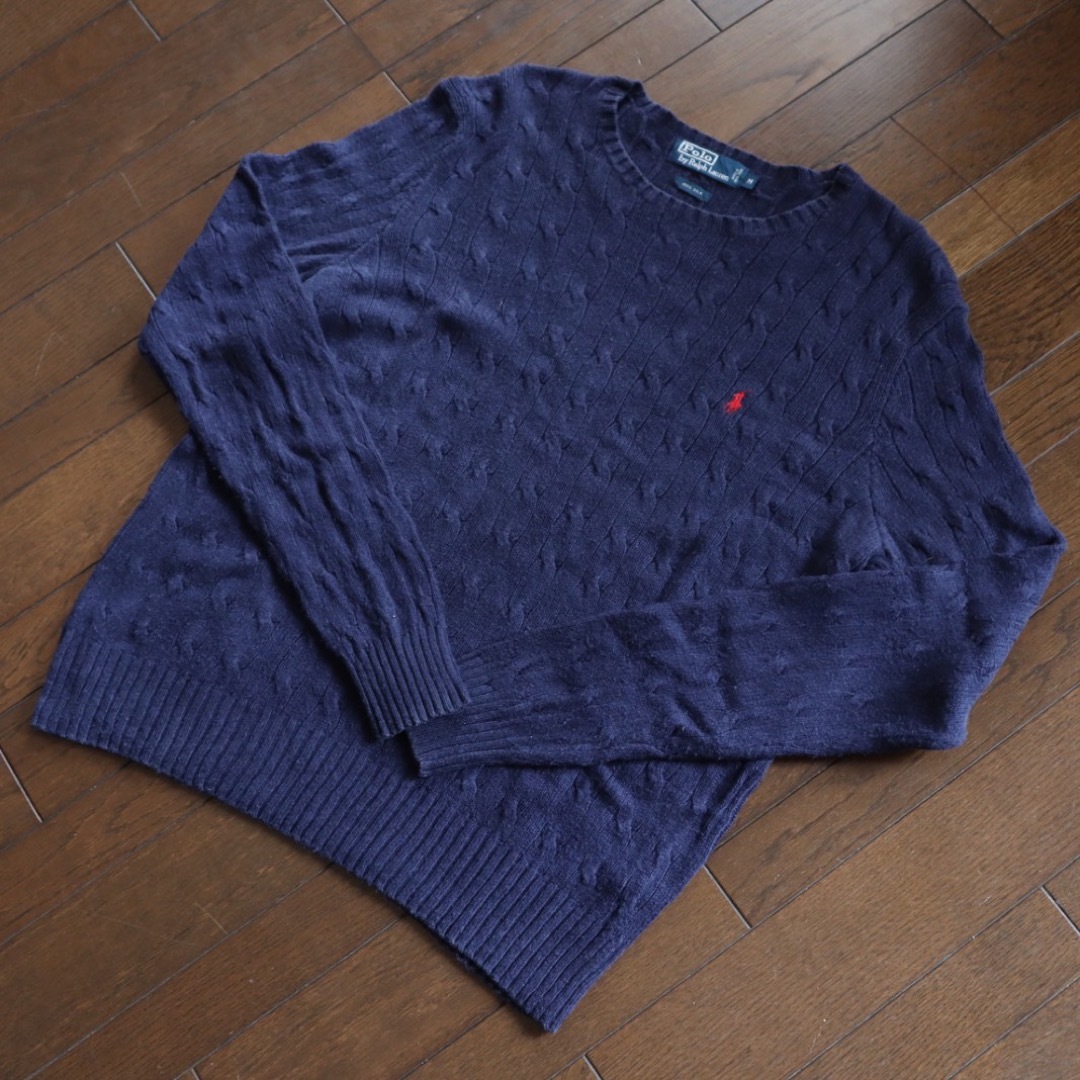 POLO RALPH LAUREN(ポロラルフローレン)のRalph Lauren シルク ケーブルニット サイズM レディースのトップス(ニット/セーター)の商品写真