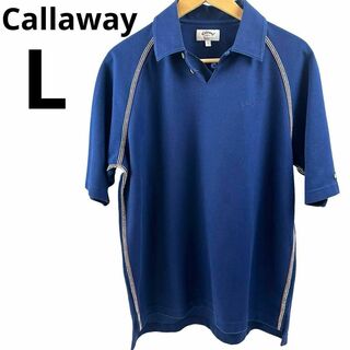 キャロウェイゴルフ(Callaway Golf)のCallaway GOLF キャロウェイ 半袖　ポロシャツ メンズ ネイビー L(ポロシャツ)