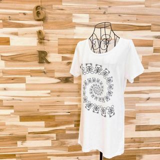 HYSTERIC GLAMOUR - ゆるかわ【ヒステリックグラマー】ファックベア プリント ロングTシャツ 白×黒