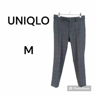 ユニクロ(UNIQLO)のUNIQLO ユニクロ スーツ ズボン フォーマル 仕事 チェック ナチュラル(カジュアルパンツ)