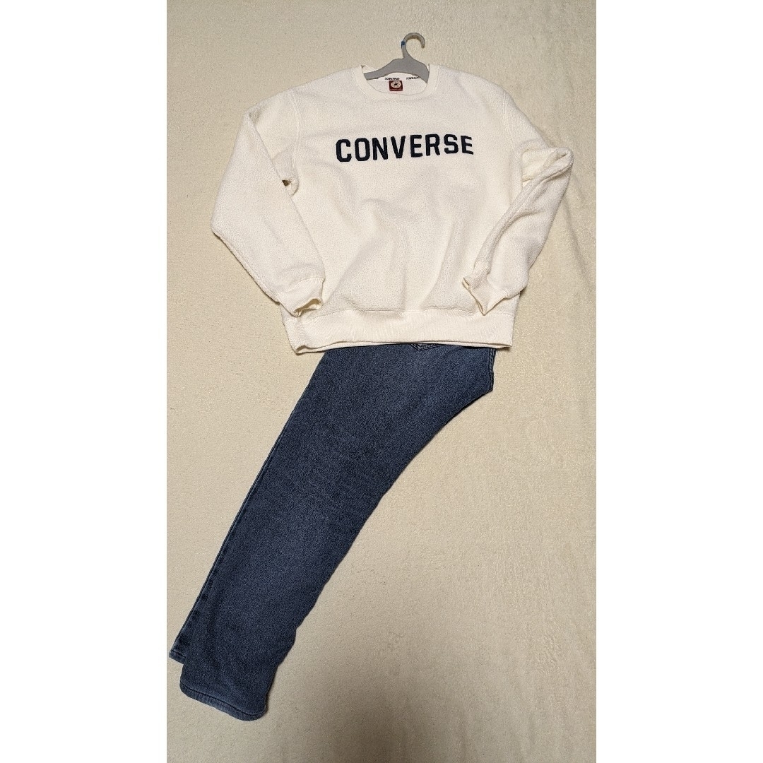 CONVERSE(コンバース)のコンバース　ホワイト　起毛トレーナー　トレーナー　メンズ　レディース　コーデ メンズのトップス(スウェット)の商品写真