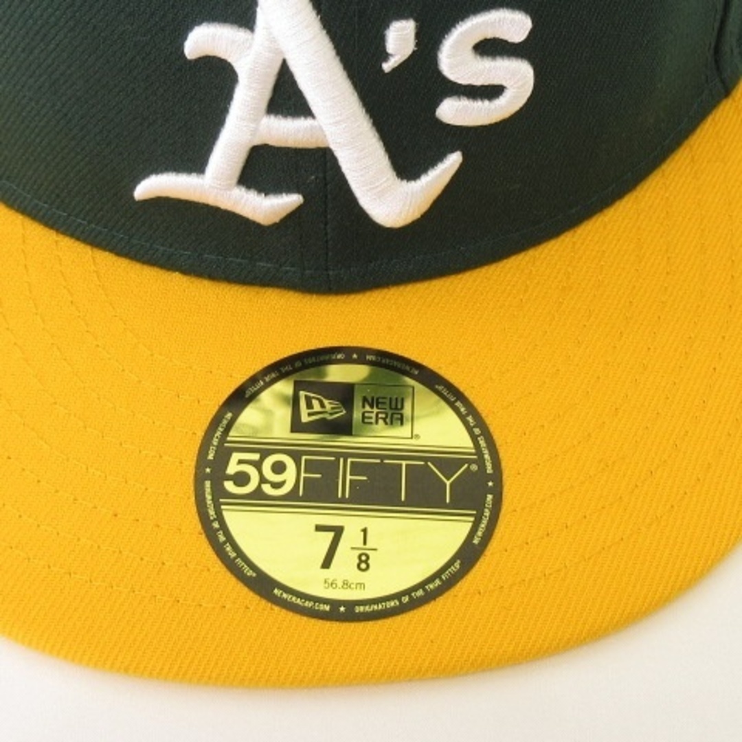 NEW ERA(ニューエラー)のニューエラ 59FIFTY アスレチックス キャップ グリーン 7 1/8 メンズの帽子(キャップ)の商品写真