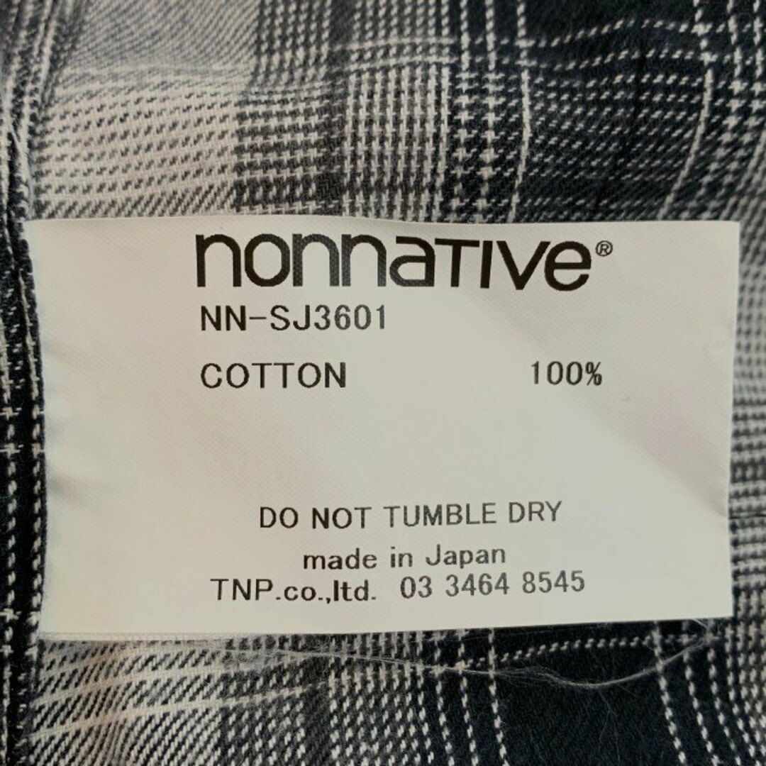 nonnative(ノンネイティブ)のnonnative ノンネイティブ 19AW カーペンターシャツジャケット フランネルチェックシャツ スナップボタン Vネック NN-SJ3601 Size 1 メンズのトップス(シャツ)の商品写真