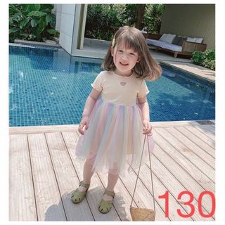 KWEA082キッズ ベビー服 レースワンピース 夏 プリンセス チュール (ワンピース)