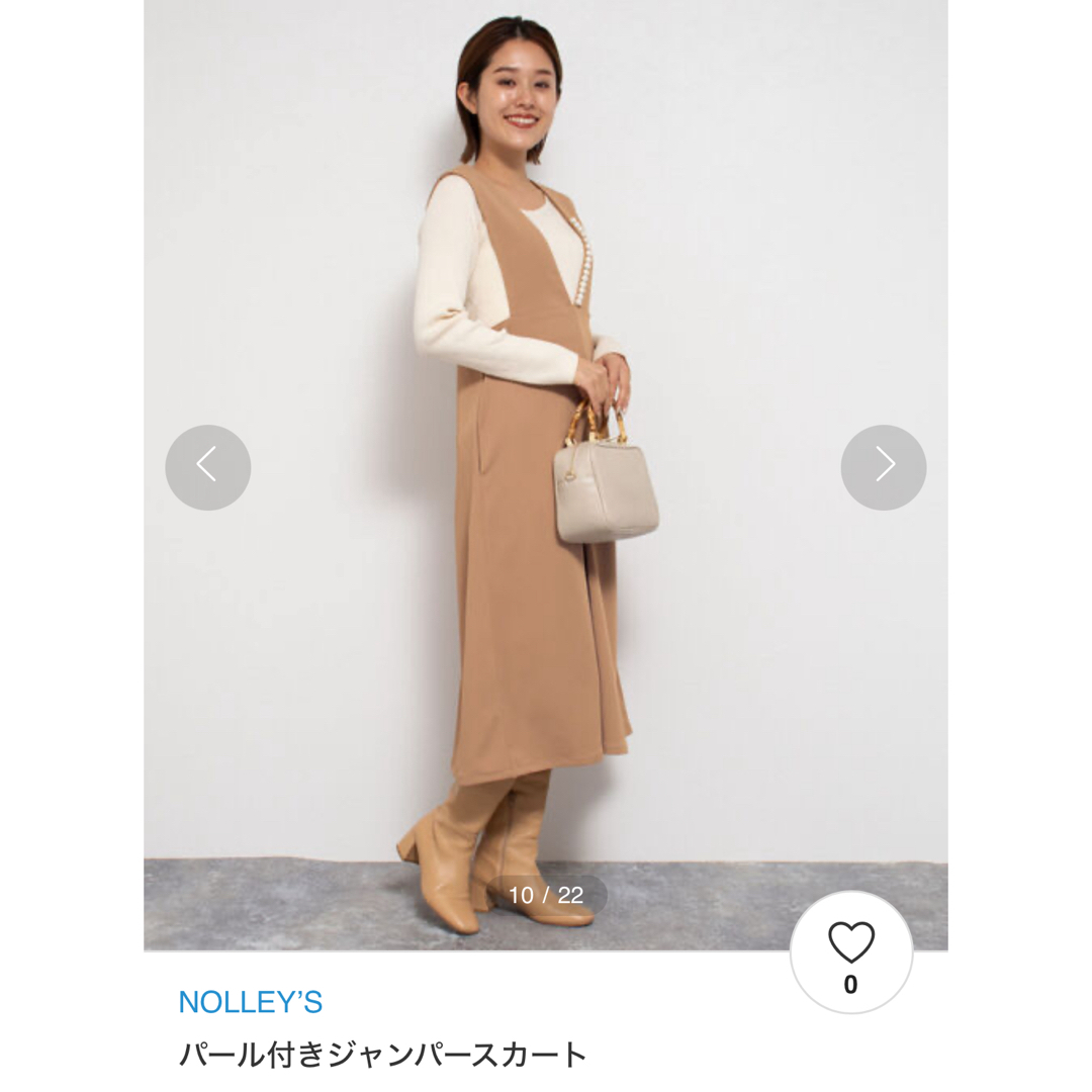 NOLLEY'S(ノーリーズ)のNOLLEY'S パール付きジャンパースカート レディースのワンピース(ロングワンピース/マキシワンピース)の商品写真