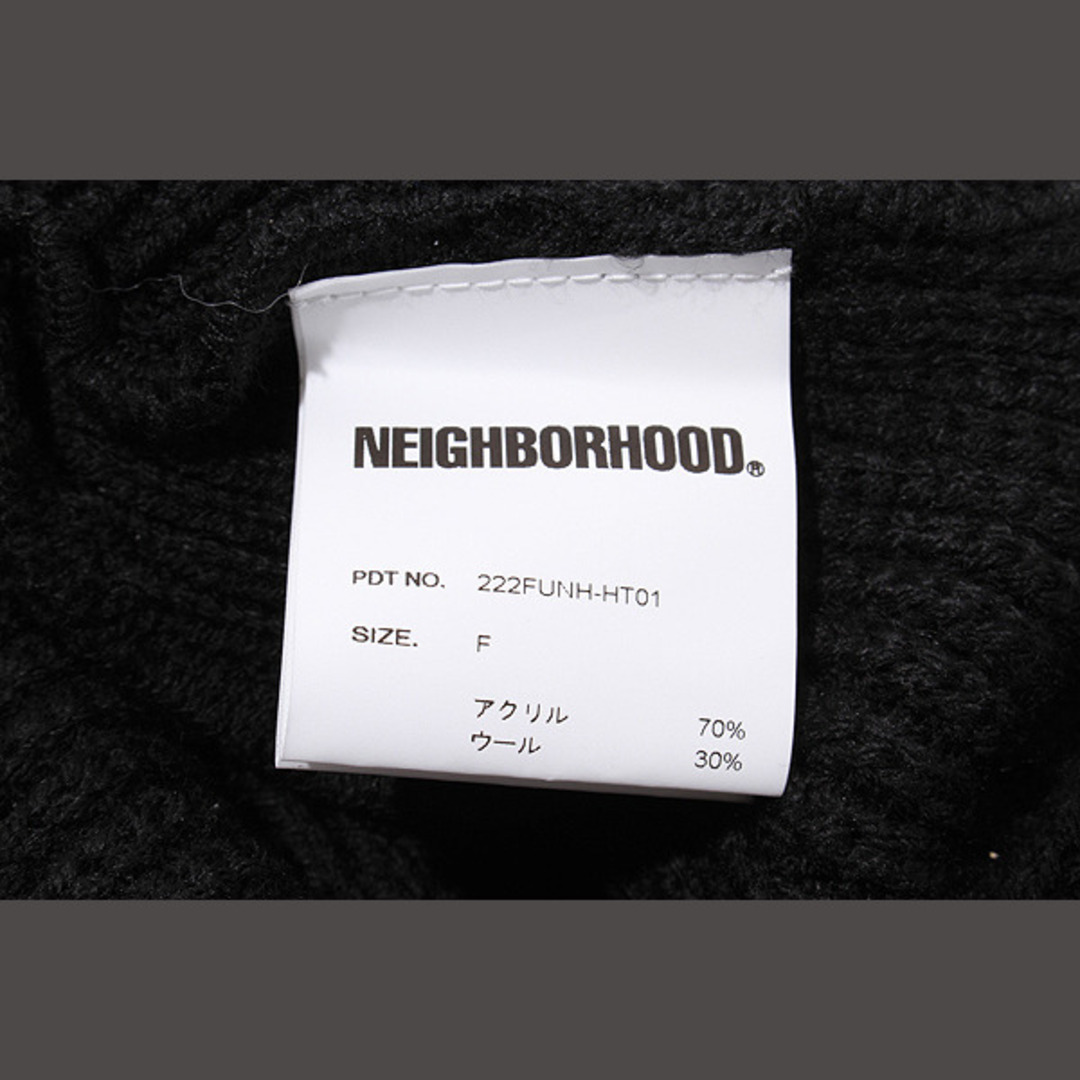 NEIGHBORHOOD(ネイバーフッド)の2022AW ネイバーフッド JP BEANIE ビーニー ニット帽 ブラック メンズの帽子(その他)の商品写真