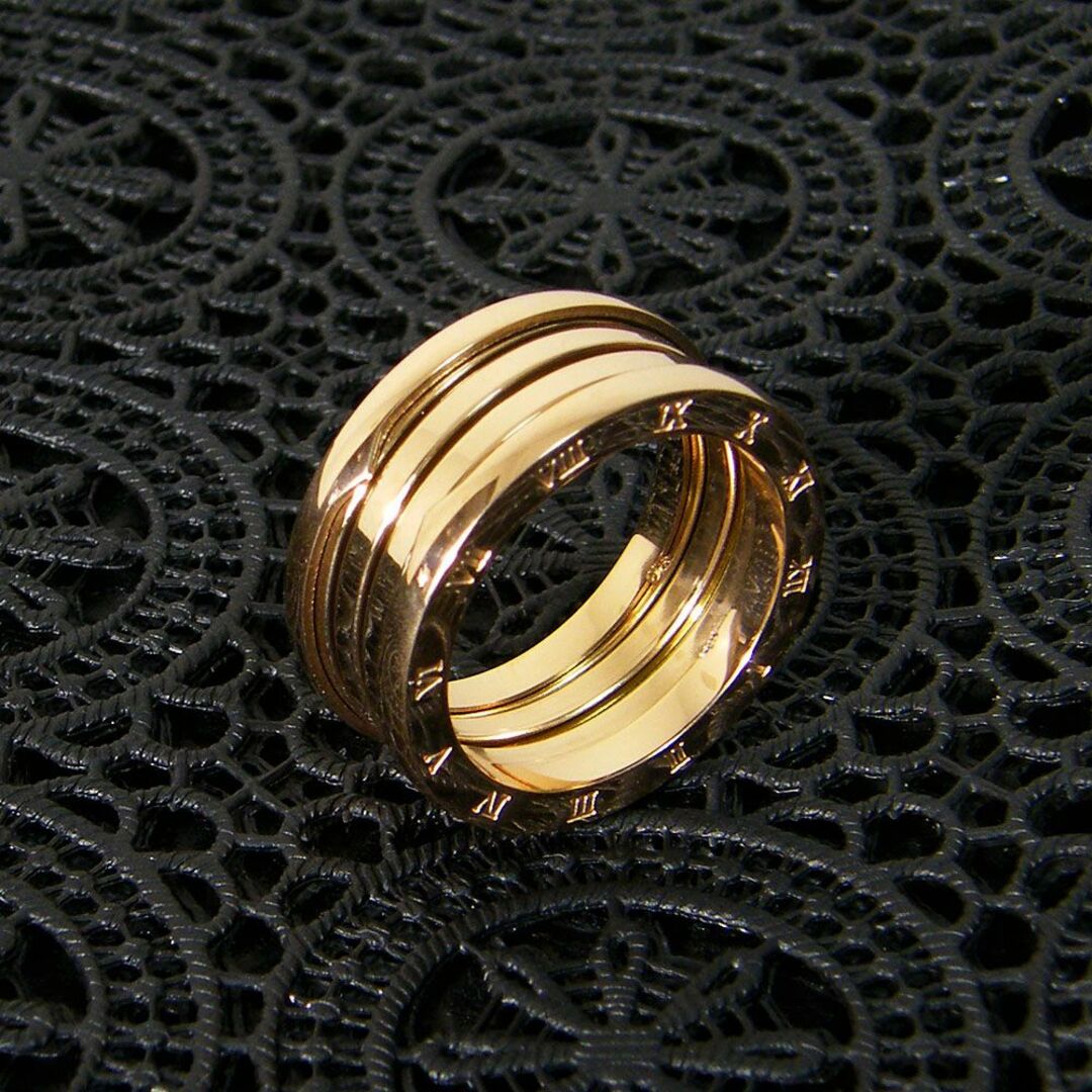 幅広 K18 ピンクゴールド ローマ数字 スプリング仕様 ゼロワン リング メンズのアクセサリー(リング(指輪))の商品写真